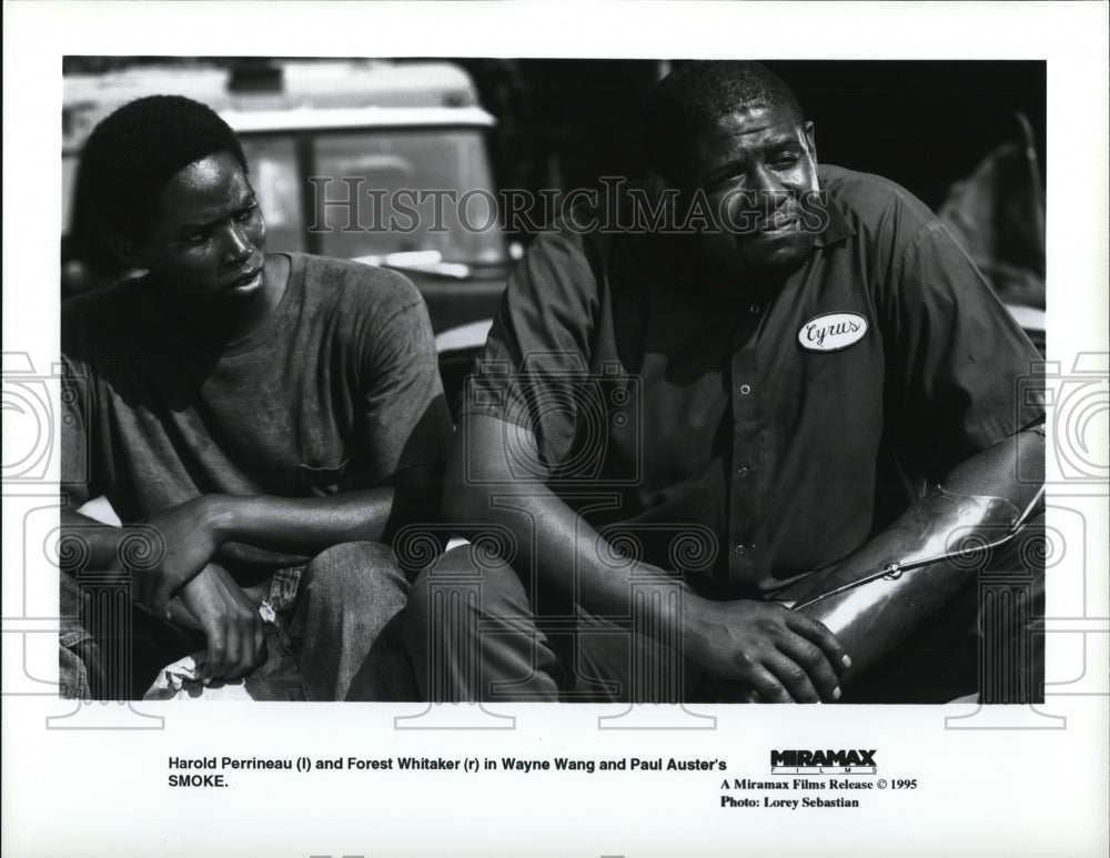1995, Harold Perrineau Forest Whitaker in &quot;SMOKE&quot; - cvp32150 - Historic Images