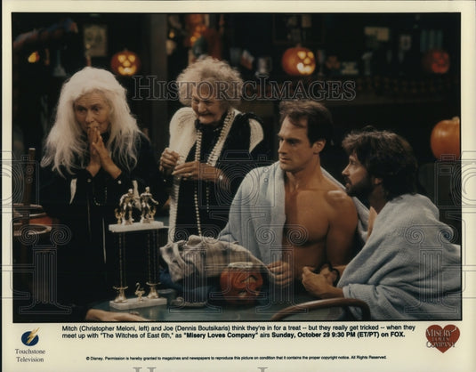Undated Press Photo Christopher Meloni Dennis Boutsikaris on Misery Loves Company - Historic Images
