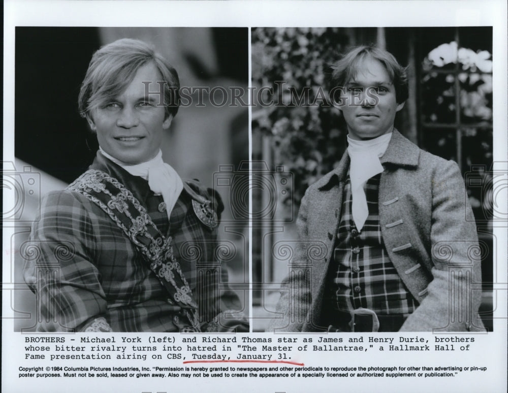 1984 Michael York and Richard Thomas in The Master of Ballantrae - Historic Images