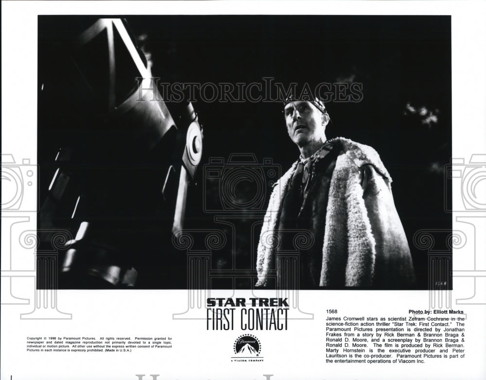 1996, James Cromwell as Zefram Cochrane in Star Trek First Contact - Historic Images