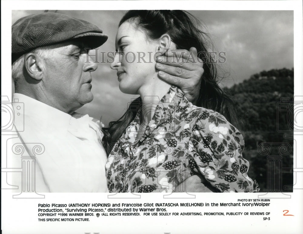 1996 Press Photo Anthony Hopkins Natascha McElhone in Surviving Picasso - Historic Images