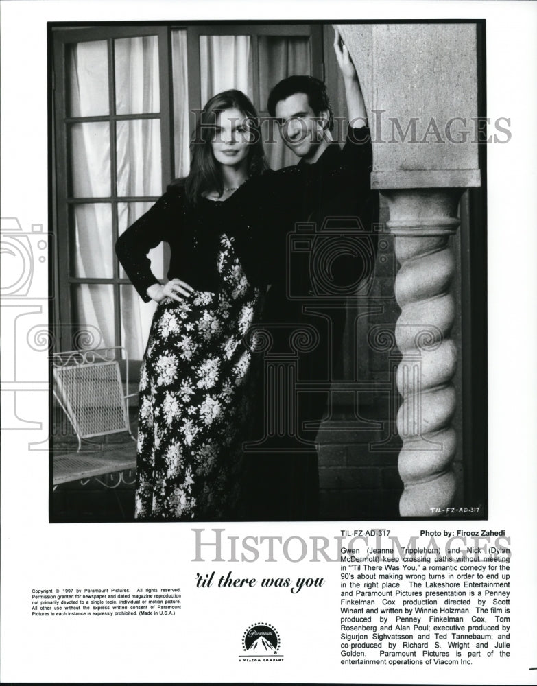 1997 Press Photo Jeanne Tripplehorn and Dylan McDermott in Til There Was You - Historic Images