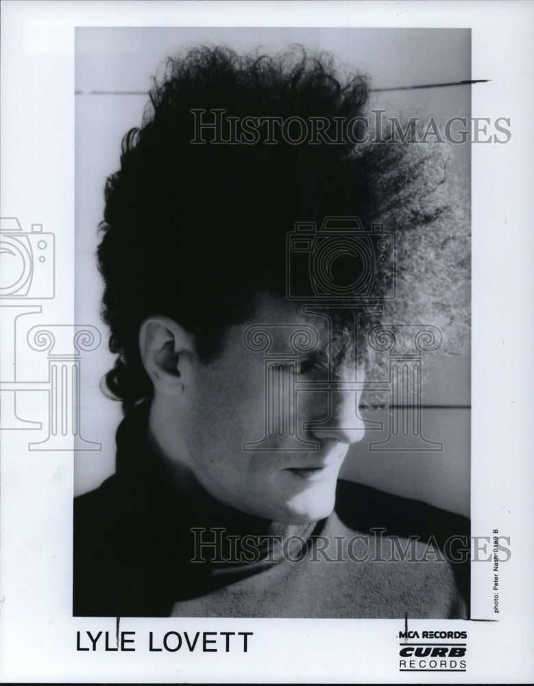 1989 Press Photo Lyle Lovett Country Music Singer Songwriter and Musician - 637- Historic Images