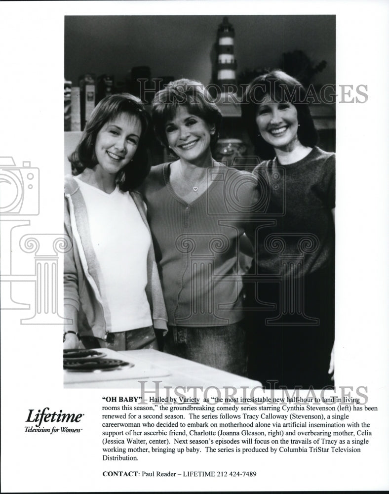 Undated Press Photo Cynthia Stevenson Joanna Gleason and Jessica Walter in Oh Baby - Historic Images