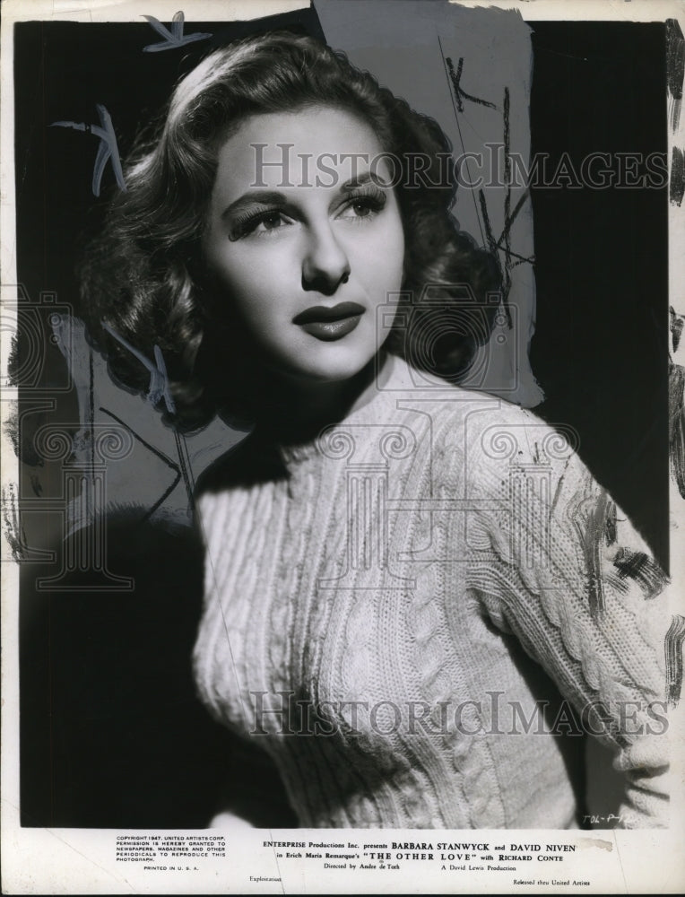 1947 Press Photo Joan Lorring stars in The Other Love - Historic Images