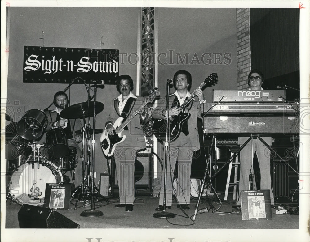 1981 Press Photo Bill Donato, Skip Petronzio, Domenic Di Blasio of Sight-n-Sound - Historic Images