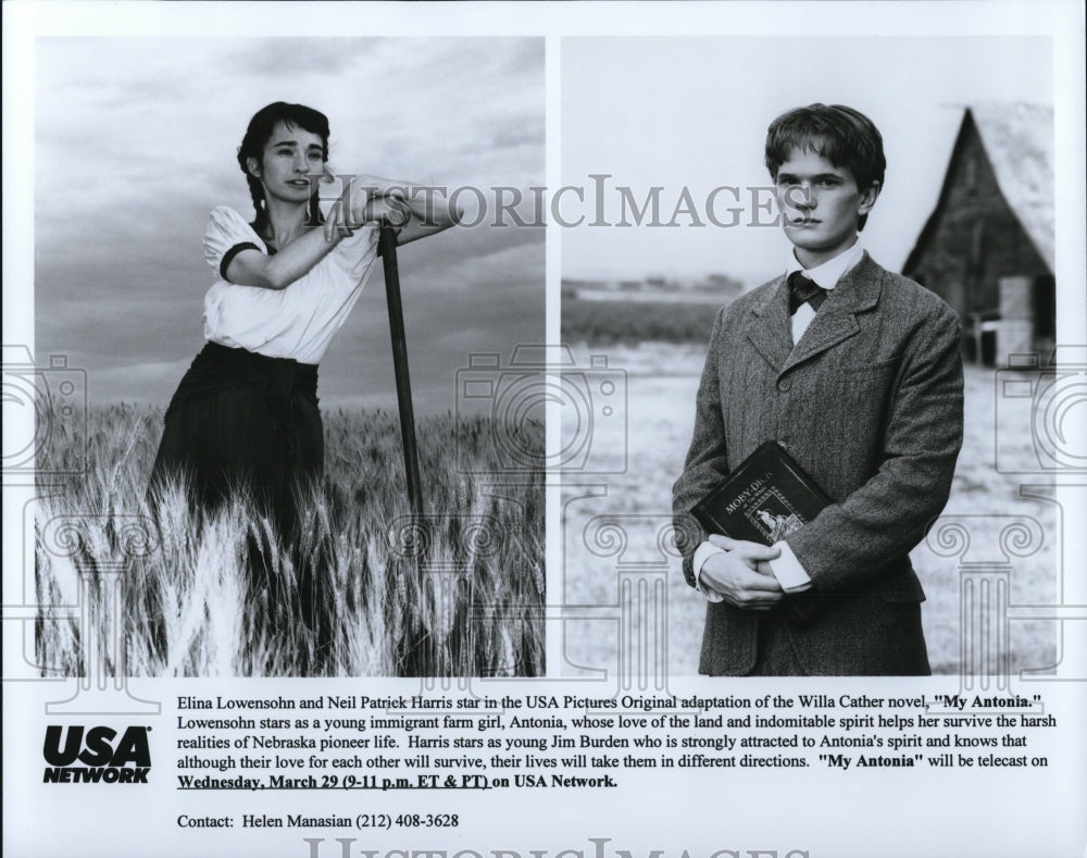 Undated, Elina Lowensohn and Neil Patrick Harris in My Antonia - Historic Images