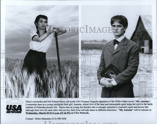 Undated, Elina Lowensohn and Neil Patrick Harris in My Antonia - Historic Images