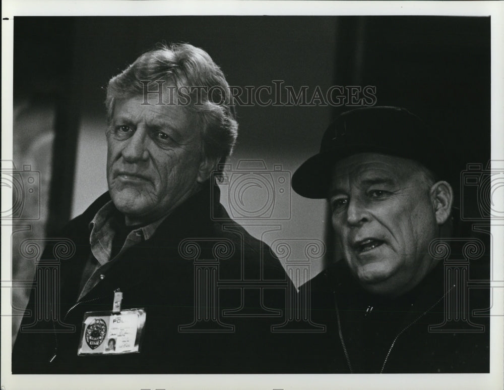 1982 Press Photo James Arness and Scott Brady in McClain's Law - Historic Images