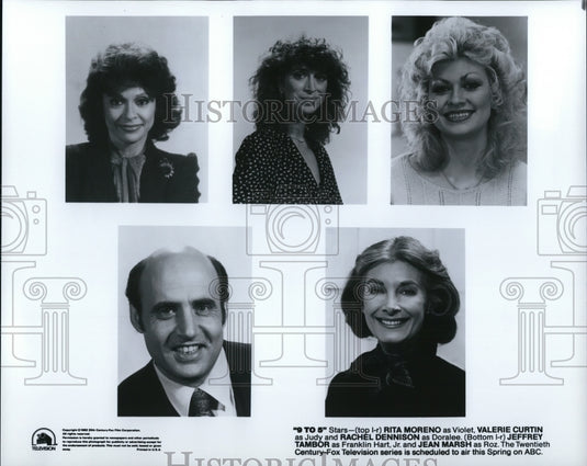 1982 Press Photo Rita Moreno Valerie Curtin Rachel Dennison Jeffrey Tambor - Historic Images