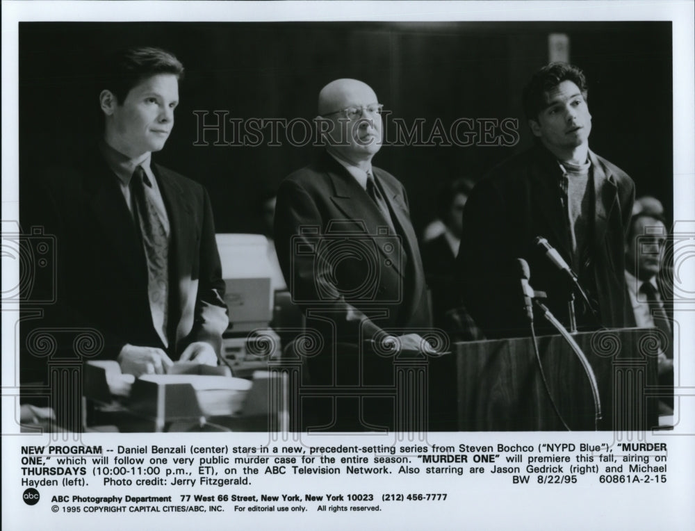 1995 Press Photo Daniel Benzali In Murder One Also Starring Json Gedrick Michael - Historic Images