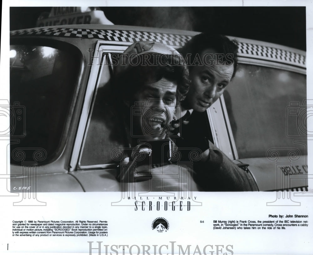 1988 Bill Murray &amp; David Johansen in Scrooged  - Historic Images