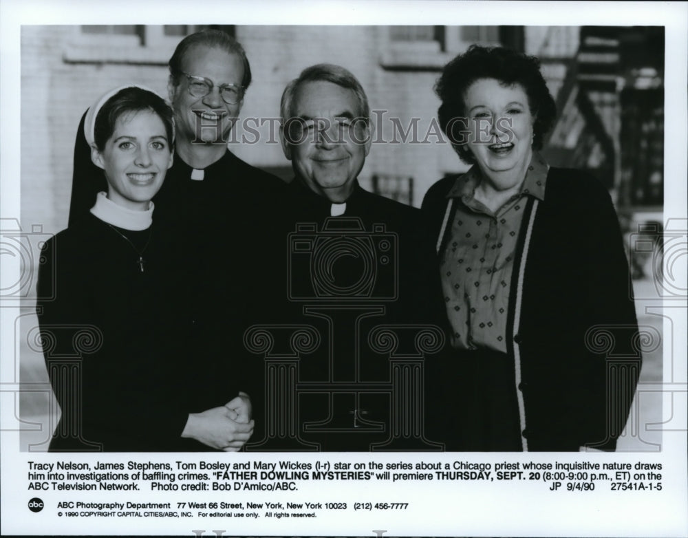 1990, Tracey Nelson, James Stephens, Tom Bosley Mary Wickes - Historic Images
