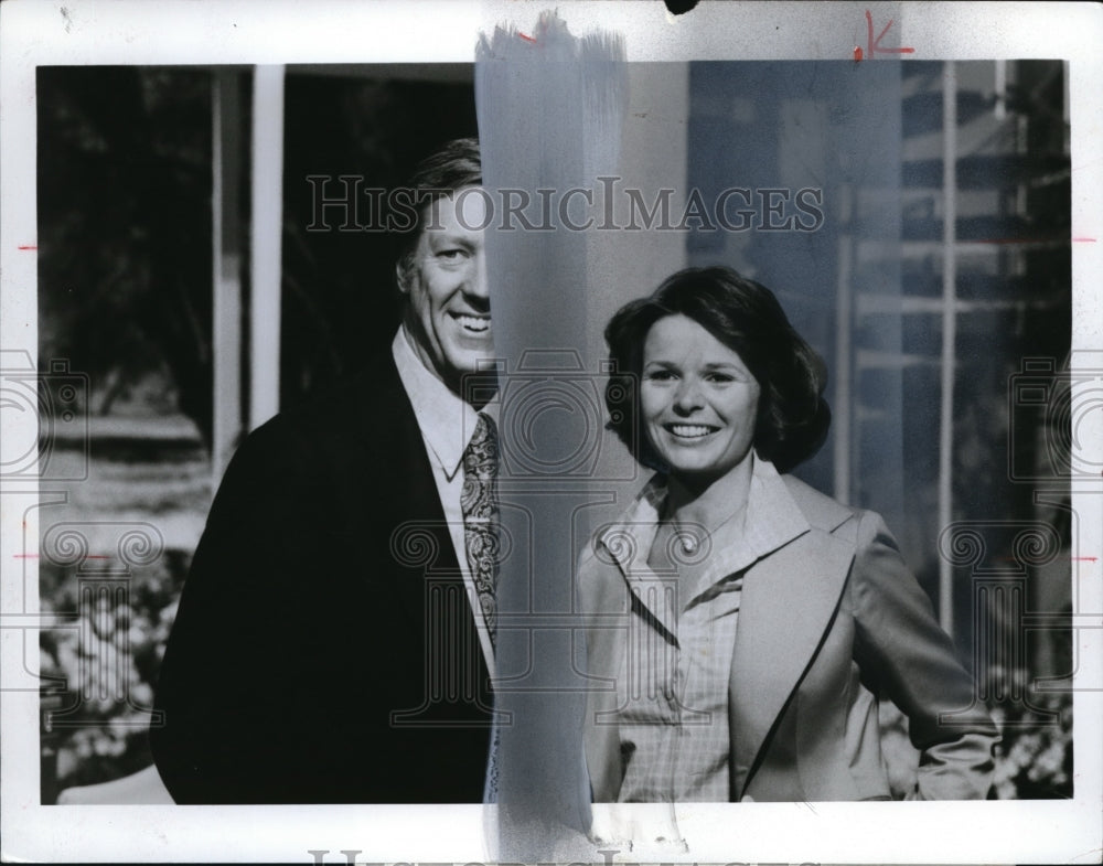 1981 Press Photo David Hartman Sandy Hill Good Morning America - Historic Images