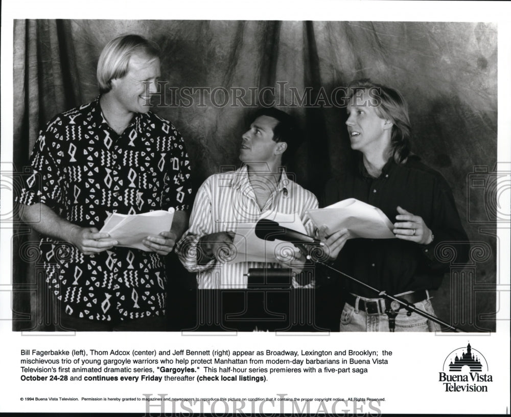 Press Photo Bill Fagerbakke, Thom Adcox and Jeff Bennett lend their Voices to - Historic Images