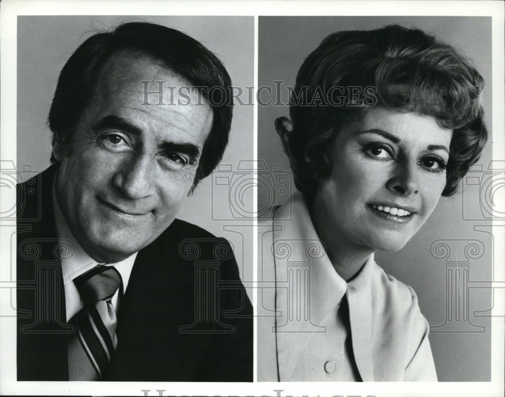 Press Photo John Beradino and Emily McLaughlin on ABC's General Hospital-Historic Images