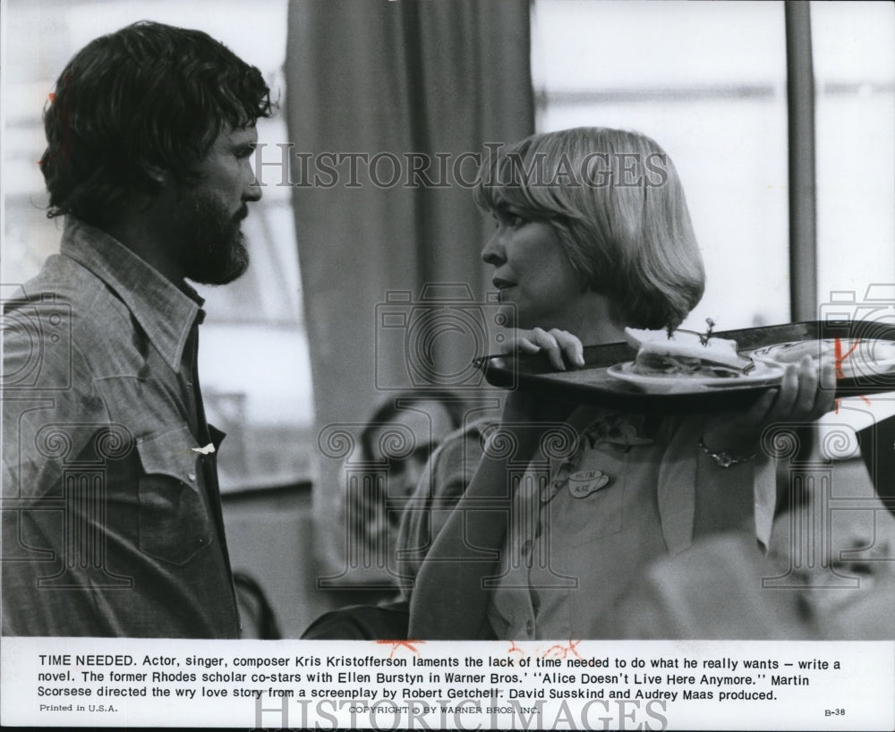 1975 Press Photo Kris Kristofferson  &quot;Alice Doesn&#39;t Live Here Anymore&quot; - Historic Images