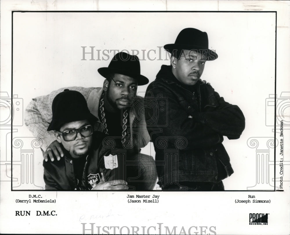 1988 Press Photo Musical Group Run D.M.C - cvp33594- Historic Images
