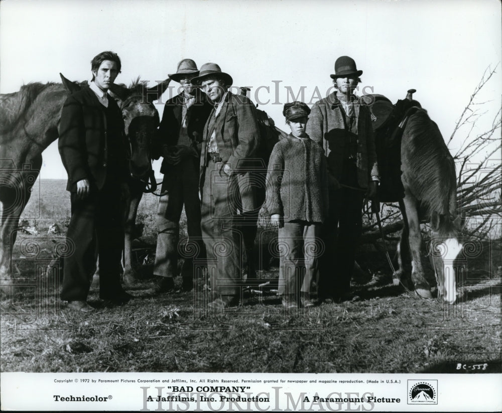 1974 Press Photo Barry Brown, Damon Cofer, John Savage in Bad Company-Historic Images