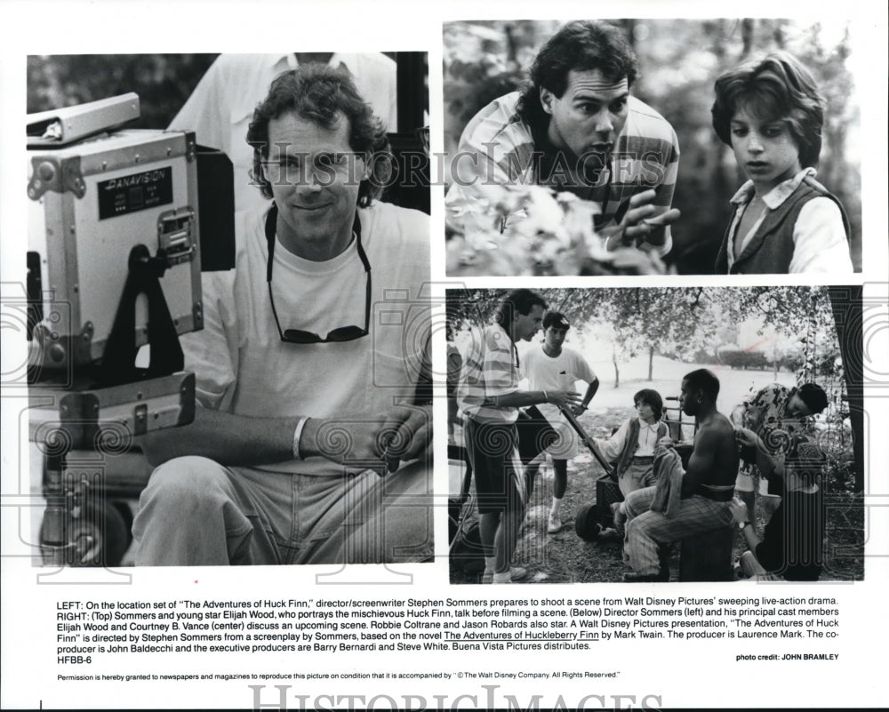 1993, Stephen Sommers Elijah Wood The Adventures of Huck Finn - Historic Images