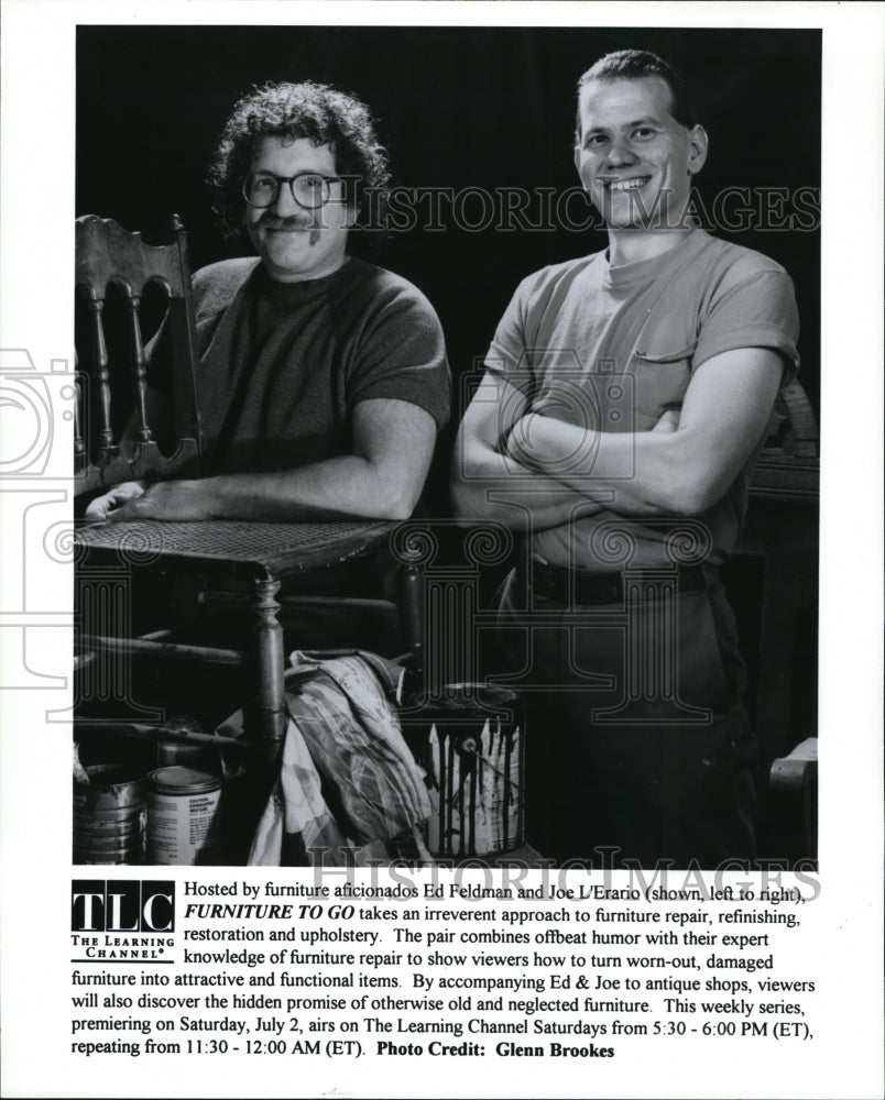 1994, Ed Feldman and Joe L&#39;Erario host Furniture to Go - cvp34223 - Historic Images