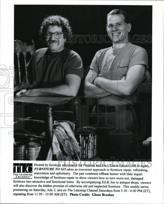 1994, Ed Feldman and Joe L'Erario host Furniture to Go - cvp34223 - Historic Images
