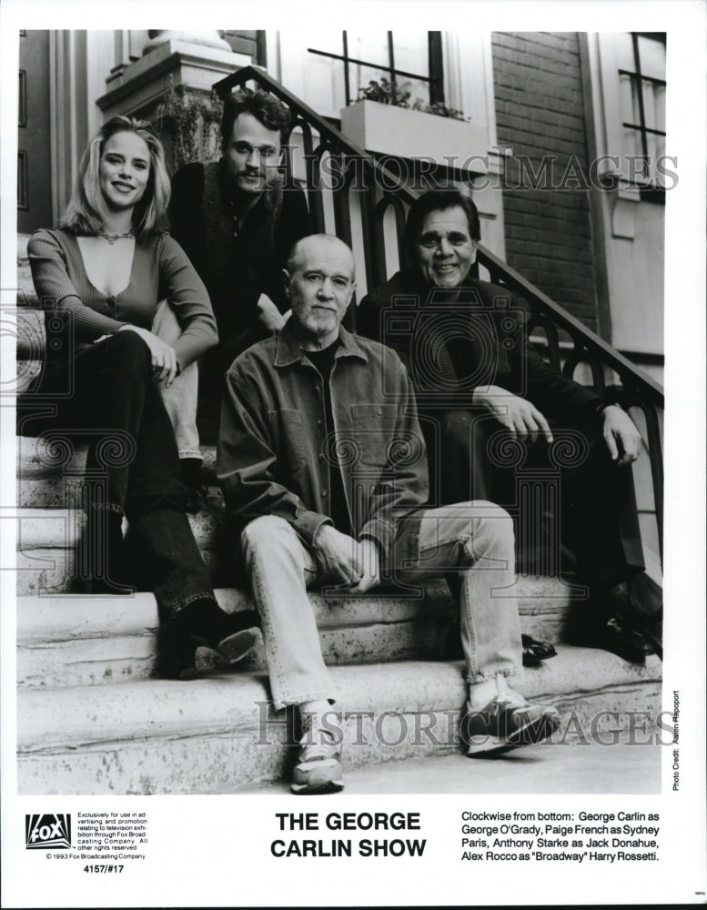 1993, George Carlin &amp; Cast of The George Carlin Sbow - cvp34261 - Historic Images