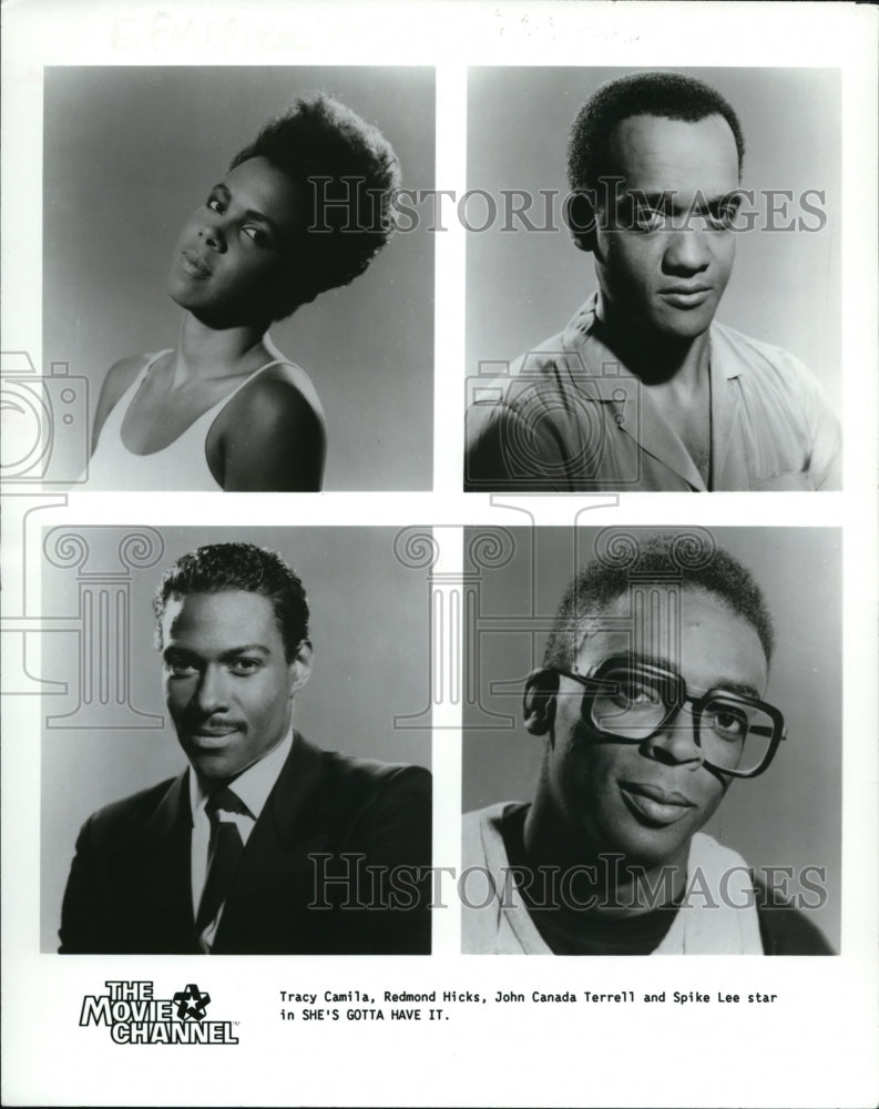 1987 Press Photo Tracy Camila, Redmond Hicks, John Terrell on She&#39;s Gotta Have I - Historic Images
