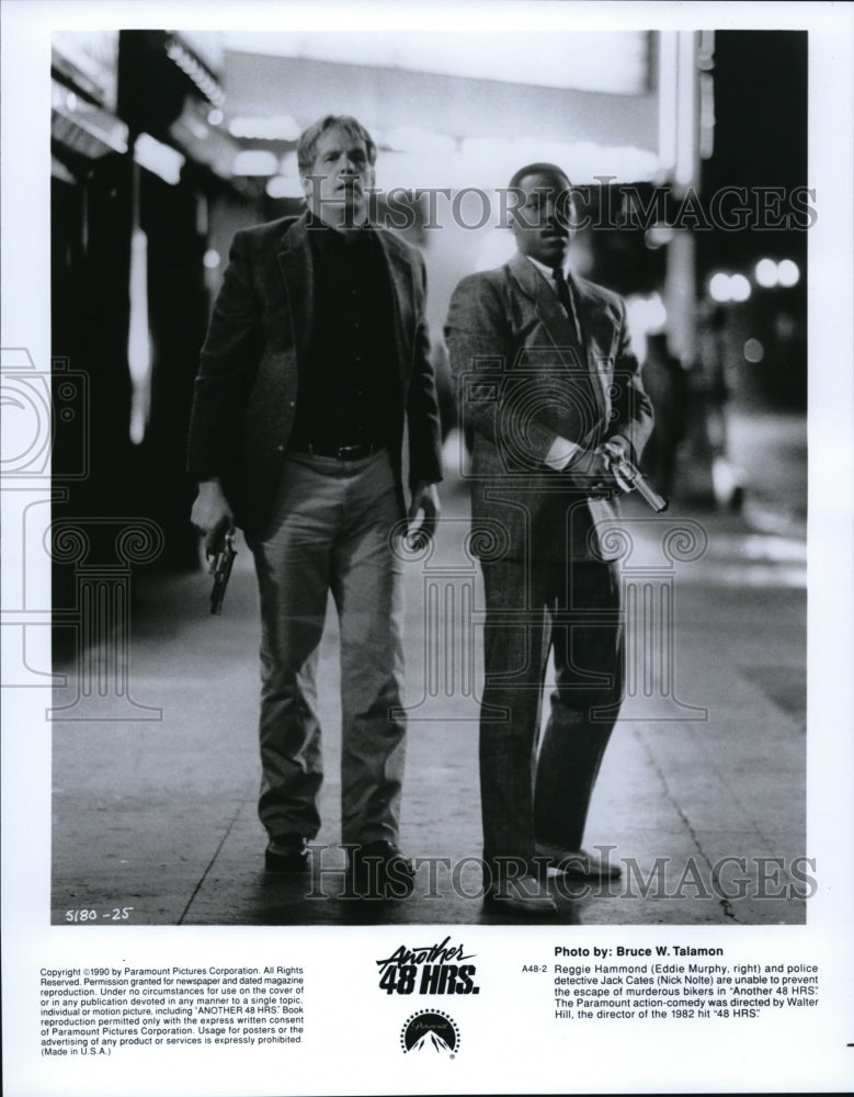 1991 Press Photo Eddie Murphy and Nick Nolte in Another 48 Hrs. by Paramount - Historic Images