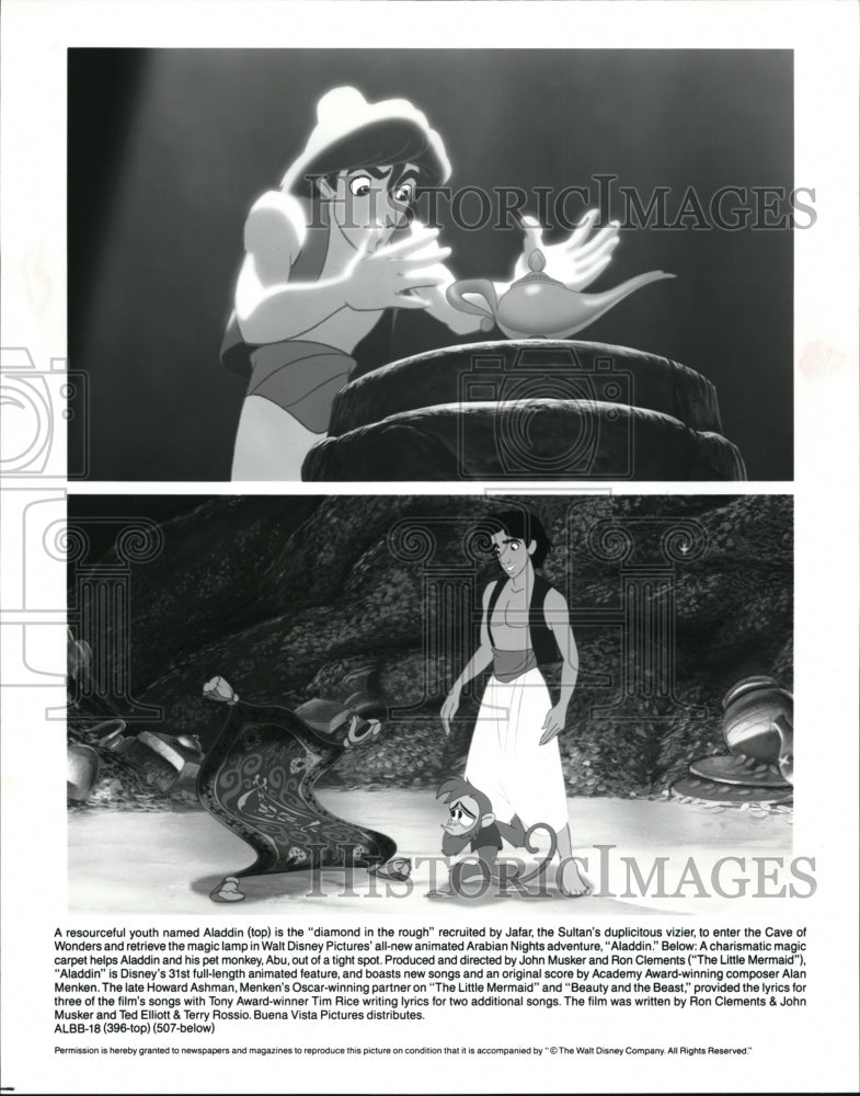 Press Photo Walt Disney presents Aladdin - cvp34420-Historic Images