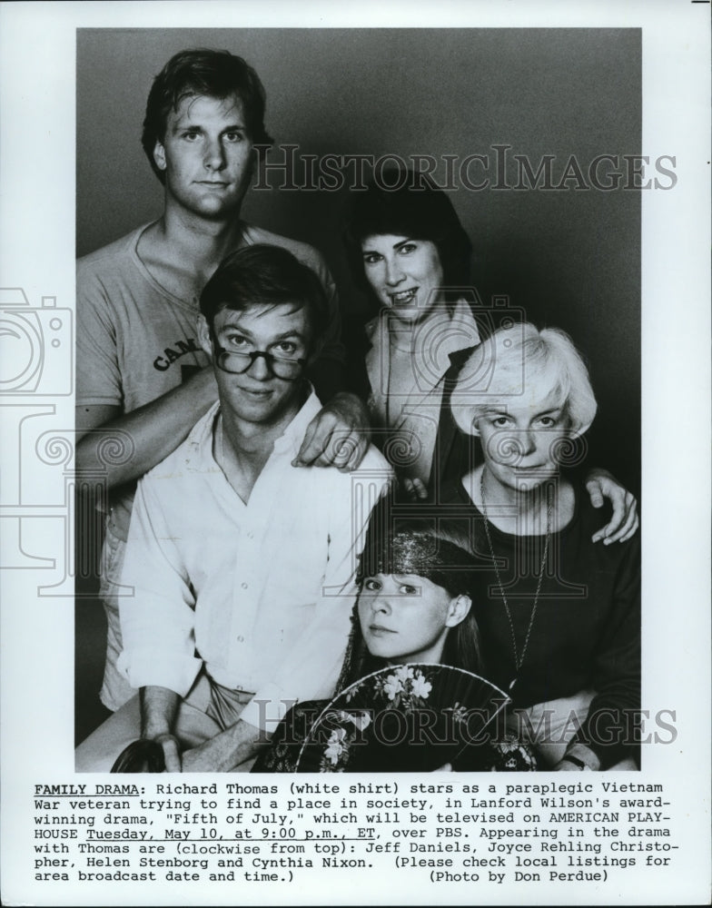 1986 Press Photo TV Program Fifth of July - Historic Images