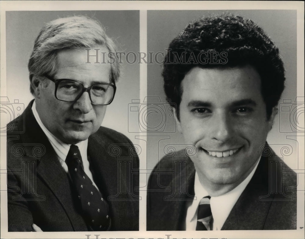 1988 Press Photo Tom Pettit and Bob Kur &quot;Decision &#39;88&quot; - Historic Images