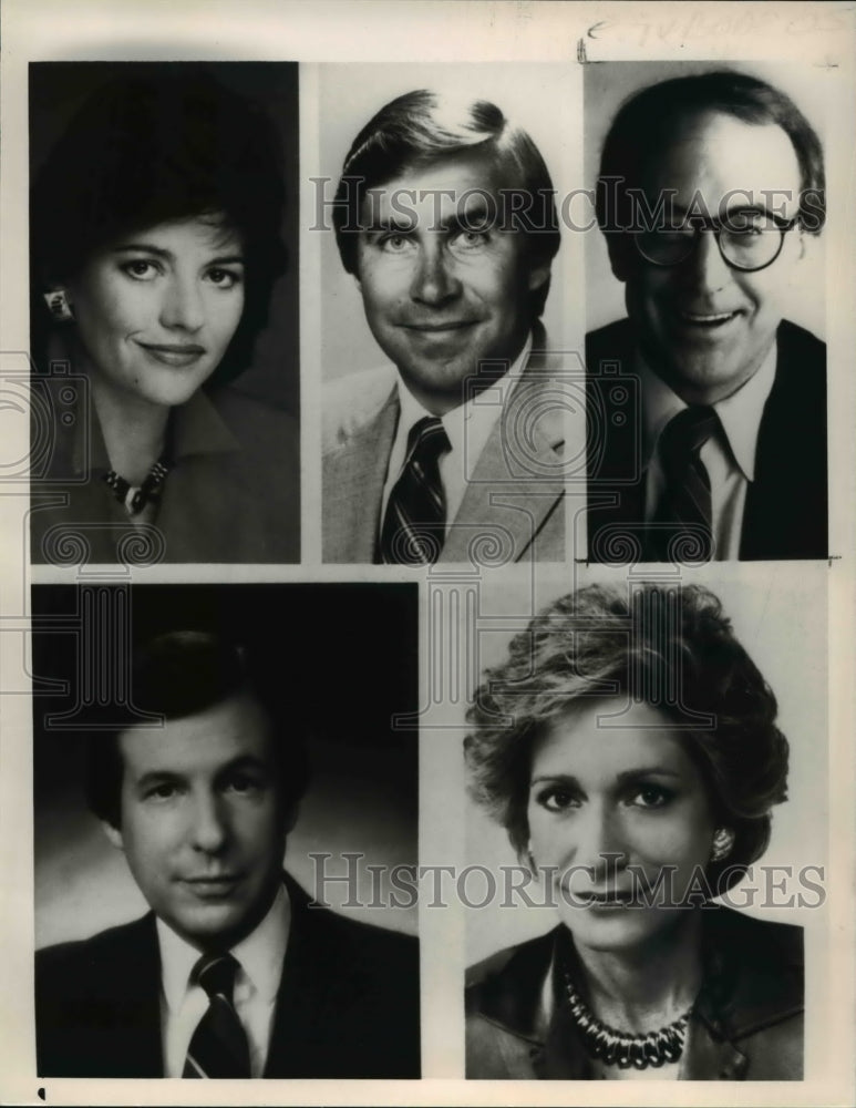 1988 Press Photo Lisa Myers Dennis Murphy Ken Bode Andrea Mitchell"Decision '88"-Historic Images