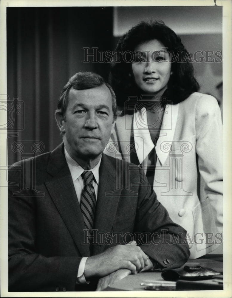 1986 Roger Mudd Connie Chung Primetime News Hour  - Historic Images