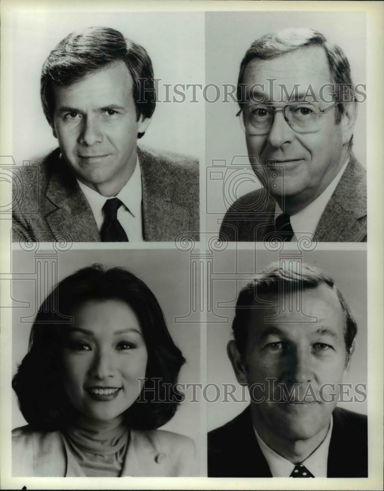 1985 Press Photo Tom Brokav John Chancelor Connie Chung Roger Mudd - cvp35265- Historic Images