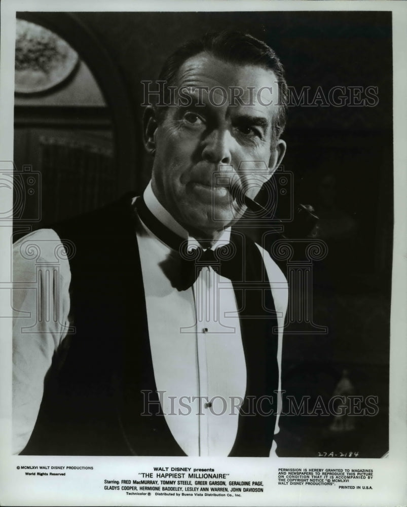 1968 Press Photo Fred MacMurray in &quot;The Happiest Millionaire&quot; - cvp35300 - Historic Images