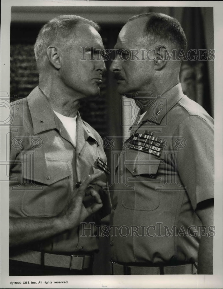 1990 Press Photo Jon Cypher, Gerald McRaney in Major Dad - cvp35317 - Historic Images