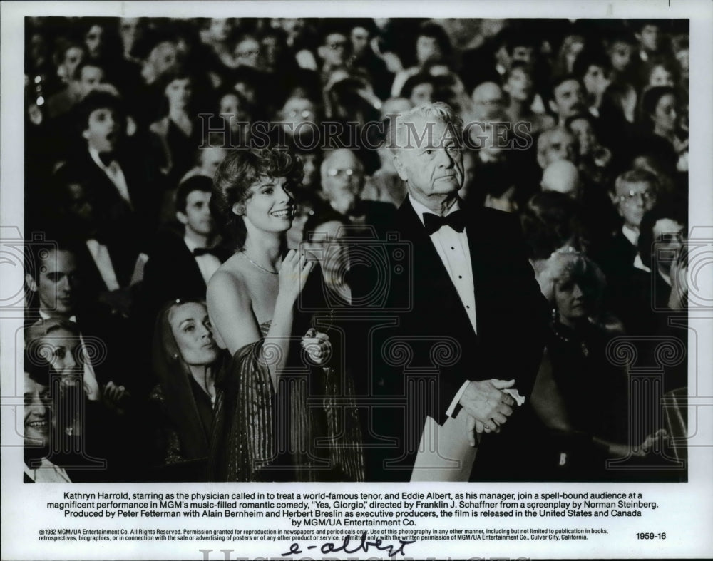 1982 Press Photo Kathryn Harrold and Eddie Albert in Yes, Giorgio - cvp35615-Historic Images