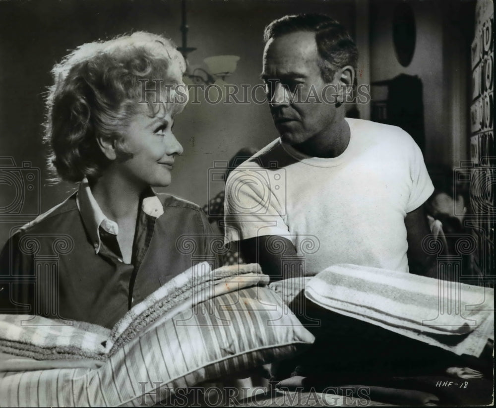 1968 Press Photo  Lucille Ball and Henry Fonda in Yours, Mine and Ours - Historic Images