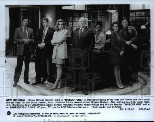 1995 Press Photo Daniel Benzali John Fleck J. C. MacKenzie on Murder One - Historic Images