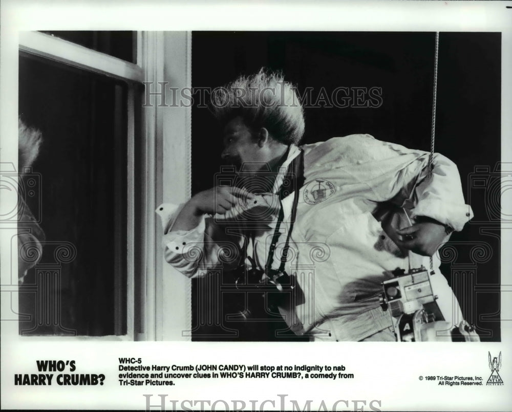 1989 Press Photo John Candy in Who&#39;s Harry Crumb? - Historic Images