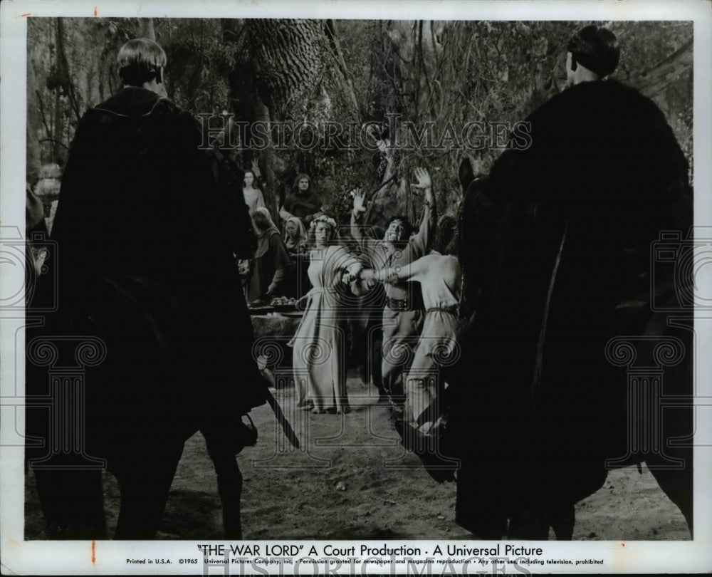 1965 James Farentino &amp; Charlton Heston in The War Lord  - Historic Images