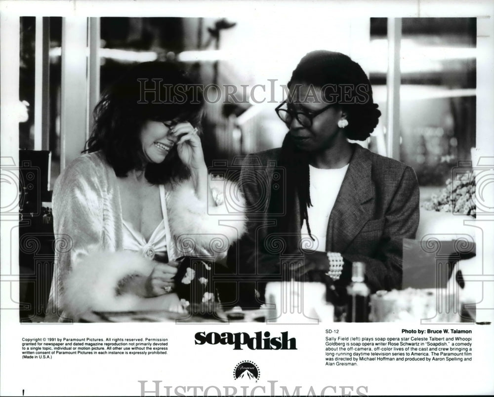 1991 Press Photo Sally Field &amp; Whoopi Goldberg in Soapdish - cvp35749-Historic Images