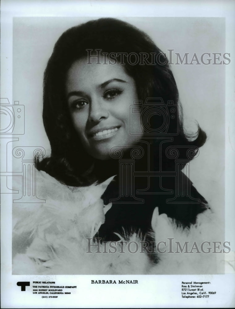 1972 Press Photo Barbara McNair  American singer and actress. - Historic Images