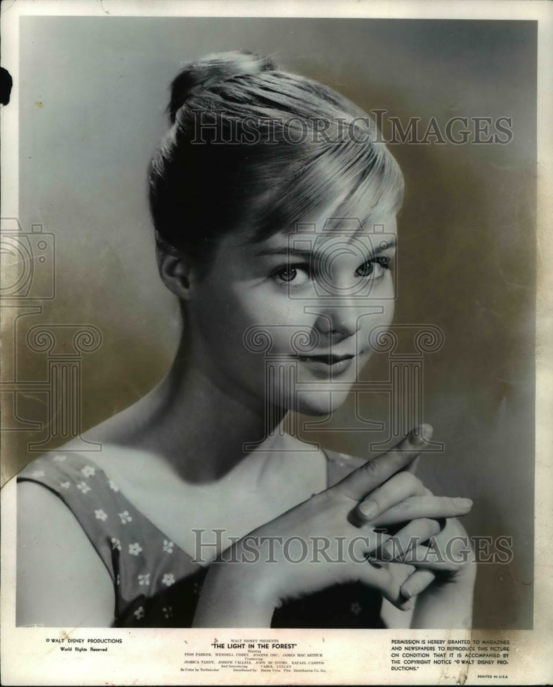 1958 Press Photo Carol Lynley in The light in the Forest - cvp35850 - Historic Images