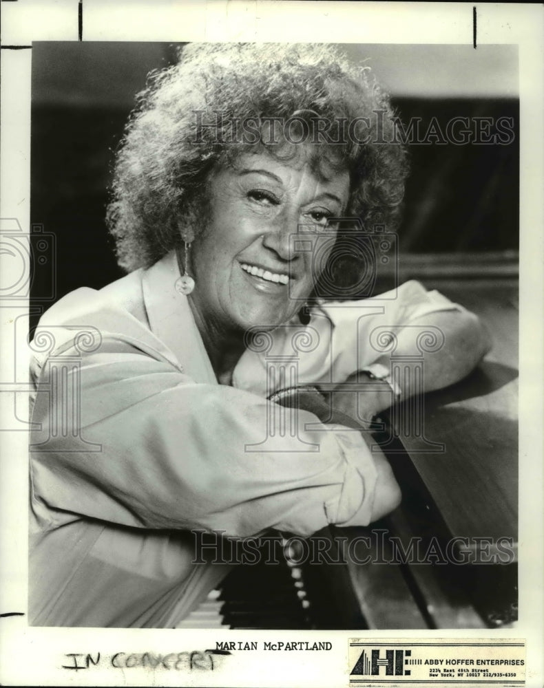 1988 Press Photo Marian McPartland in concert - Historic Images