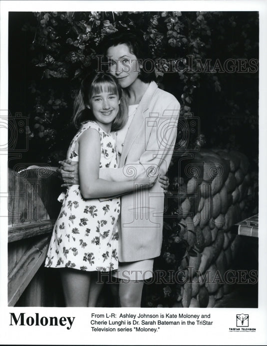 Undated Press Photo Ashley Johnson and Cherie Lunghi in Moloney TV show - Historic Images