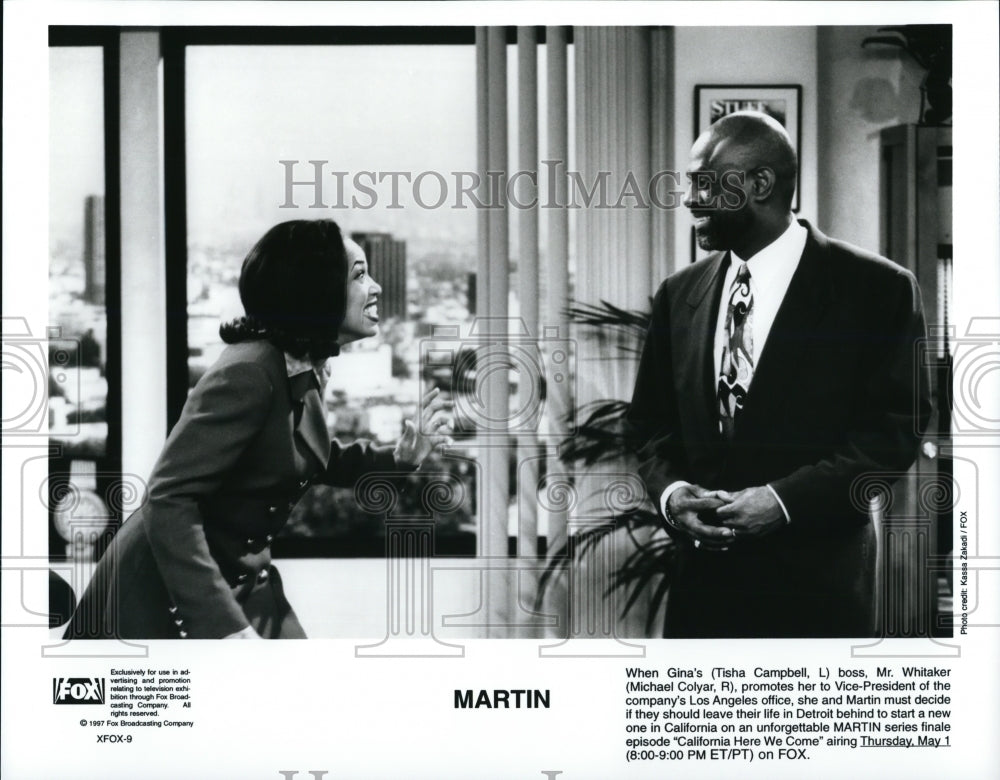 Press Photo Tisha Campbell and Michael Colyar star in Fox&#39;s Martin - Historic Images