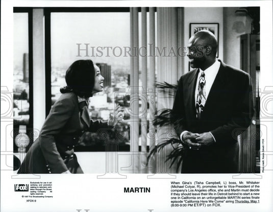 Press Photo Tisha Campbell and Michael Colyar star in Fox's Martin - Historic Images