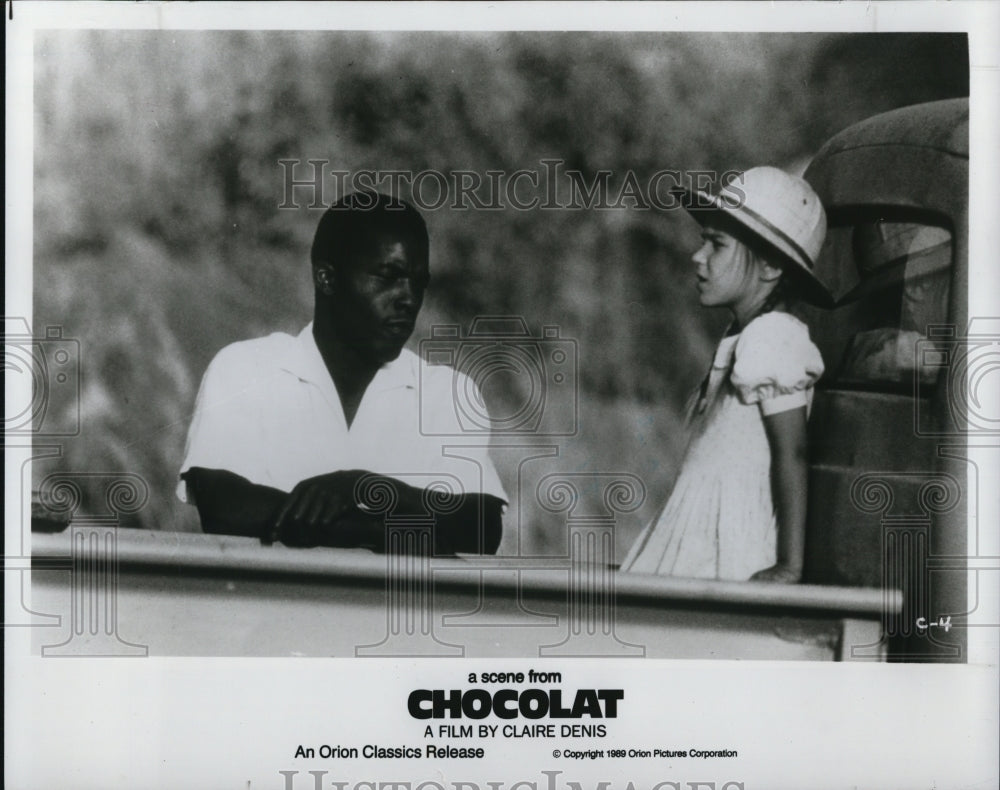 1989 Press Photo Isaach De Bankole and Cecile Ducasse star in Chocolat-Historic Images